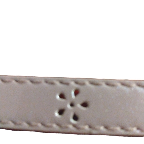 Slim Lavender Flower Petal Punch Out Plus Sz.16 Belt Synth. Leather Barbiecore - Picture 3 of 5